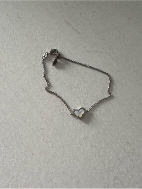 Kendra Scott Silver Heart Bracelet with Mother-of-Pearl
